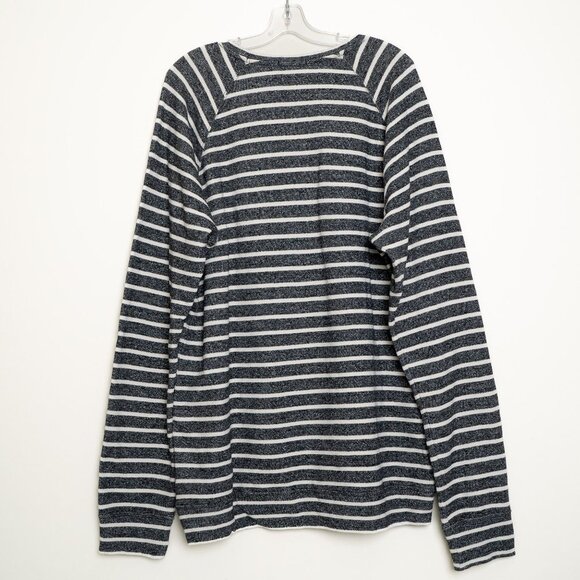 ✨Scotch & Soda Sweatshirt Striped Crewneck French Terry Cotton Linen Black White - Picture 4 of 12